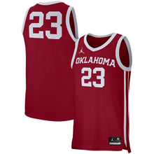 Load image into Gallery viewer, Men's Jordan Brand Crimson Oklahoma Sooners College Replica Basketball Jersey