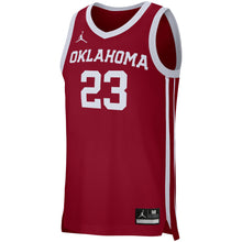 Load image into Gallery viewer, Men's Jordan Brand Crimson Oklahoma Sooners College Replica Basketball Jersey