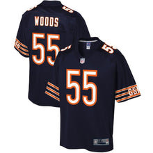 Load image into Gallery viewer, Youth Chicago Bears Josh Woods NFL Pro Line Navy Player Jersey