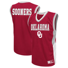 Load image into Gallery viewer, Men's Colosseum Crimson Oklahoma Sooners Fadeaway Basketball Jersey