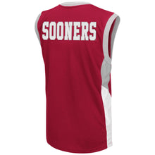 Load image into Gallery viewer, Men's Colosseum Crimson Oklahoma Sooners Fadeaway Basketball Jersey