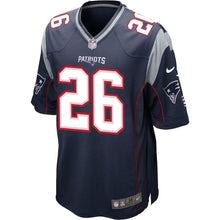 Load image into Gallery viewer, Sony Michel New England Patriots Draft First Round Pick #2 Game Jersey – Navy 2018/2019