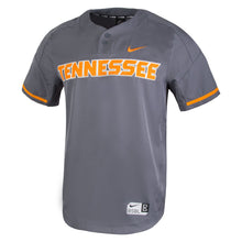 Load image into Gallery viewer, Men's Nike Gray Tennessee Volunteers Two-Button Vapor Performance Baseball Jersey