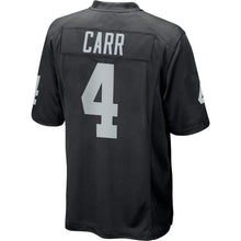 Load image into Gallery viewer, Derek Carr Oakland Raiders American football jersey