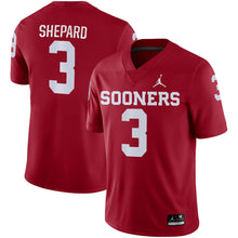 Load image into Gallery viewer, Men's Jordan Brand Sterling Shepard Crimson Oklahoma Sooners Game Jersey