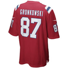 Load image into Gallery viewer, Rob Gronkowski New England Patriots Alternate Game Jersey - Red Super Bowl
