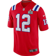 Load image into Gallery viewer, Tom Brady New England Patriots Red Super Bowl LII Bound Game Jersey 2018