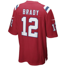 Load image into Gallery viewer, Tom Brady New England Patriots Youth Alternate Game Jersey - Red Super Bowl