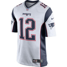 Load image into Gallery viewer, Tom Brady New England Patriots Game Jersey - White/Navy Blue Super Bowl