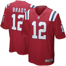 Load image into Gallery viewer, Tom Brady New England Patriots Youth Alternate Game Jersey - Red Super Bowl