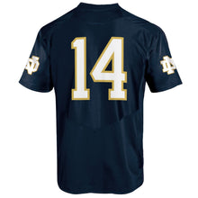 Load image into Gallery viewer, Men's Under Armour #14 Navy Notre Dame Fighting Irish Premier Jersey
