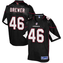 Load image into Gallery viewer, Youth Arizona Cardinals Aaron Brewer NFL Pro Line Black Alternate Player Jersey