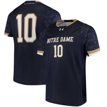 Load image into Gallery viewer, Men's Under Armour #10 Navy Notre Dame Fighting Irish Replica Performance Soccer Jersey