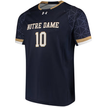 Load image into Gallery viewer, Men's Under Armour #10 Navy Notre Dame Fighting Irish Replica Performance Soccer Jersey