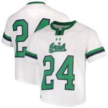 Load image into Gallery viewer, Men's Under Armour White Notre Dame Fighting Irish Replica Lacrosse Event Performance Jersey