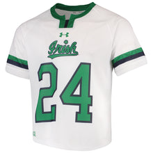 Load image into Gallery viewer, Men's Under Armour White Notre Dame Fighting Irish Replica Lacrosse Event Performance Jersey
