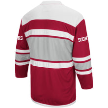 Load image into Gallery viewer, Men's Colosseum Crimson Oklahoma Sooners Open Net II Hockey Sweater