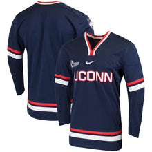 Load image into Gallery viewer, Men's Nike Navy UConn Huskies Replica College Hockey Jersey