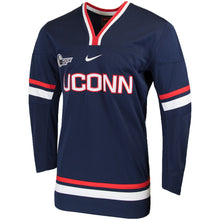 Load image into Gallery viewer, Men's Nike Navy UConn Huskies Replica College Hockey Jersey