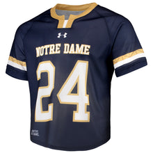 Load image into Gallery viewer, Men's Under Armour Navy Notre Dame Fighting Irish Replica Lacrosse Jersey
