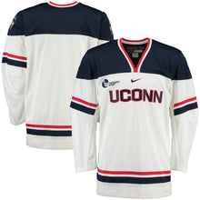 Load image into Gallery viewer, Men's Nike White UConn Huskies NCAA Replica Hockey Jersey