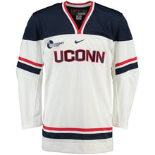 Load image into Gallery viewer, Men's Nike White UConn Huskies NCAA Replica Hockey Jersey