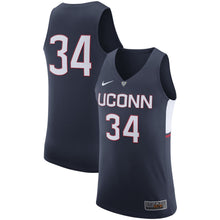 Load image into Gallery viewer, Men's Nike #34 Navy UConn Huskies Authentic Basketball Jersey