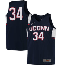Load image into Gallery viewer, Men's Nike #34 Navy UConn Huskies Replica Basketball Jersey