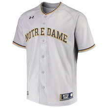 Load image into Gallery viewer, Men's Under Armour Gray Notre Dame Fighting Irish Performance Replica Baseball Jersey