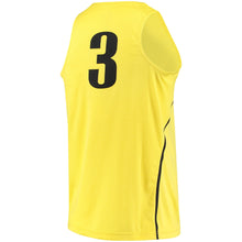 Load image into Gallery viewer, Men's Nike #3 Yellow Oregon Ducks Authentic Basketball Jersey