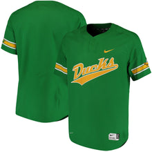 Load image into Gallery viewer, Men's Nike Apple Green Oregon Ducks Two-Button Vapor Performance Baseball Jersey