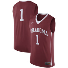 Load image into Gallery viewer, Men's Nike #1 Crimson Oklahoma Sooners Basketball Replica Jersey