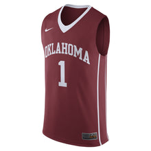 Load image into Gallery viewer, Men's Nike #1 Crimson Oklahoma Sooners Basketball Replica Jersey