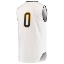 Load image into Gallery viewer, Men's Under Armour White/Navy #0 Notre Dame Fighting Irish Replica Basketball Jerseys