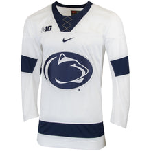 Load image into Gallery viewer, Men's Nike White/Navy Penn State Nittany Lions Replica College Hockey Jersey