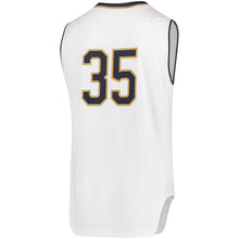 Load image into Gallery viewer, Men's Under Armour #35 White/Navy Notre Dame Fighting Irish Replica Performance Basketball Jersey