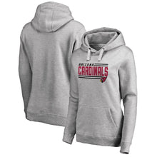 Load image into Gallery viewer, Women's Arizona Cardinals NFL Pro Line by Fanatics Branded Ash Iconic Collection On Side Stripe Pullover Hoodie