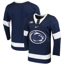 Load image into Gallery viewer, Men's Nike White/Navy Penn State Nittany Lions Replica College Hockey Jersey