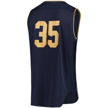 Load image into Gallery viewer, Men's Under Armour #35 White/Navy Notre Dame Fighting Irish Replica Performance Basketball Jersey