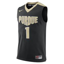 Load image into Gallery viewer, Men's Nike #1 Black Purdue Boilermakers College Basketball Replica Jersey