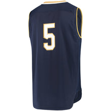 Load image into Gallery viewer, Men's Under Armour #5 Navy Notre Dame Fighting Irish Replica Basketball Jersey