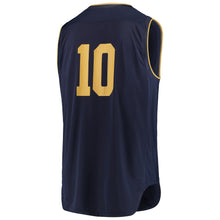 Load image into Gallery viewer, Men's Under Armour White/Navy #10 Notre Dame Fighting Irish Replica Basketball Jerseys