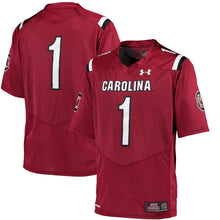 Load image into Gallery viewer, Men's Under Armour #1 Garnet South Carolina Gamecocks Premier Jersey