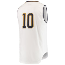 Load image into Gallery viewer, Men's Under Armour White/Navy #10 Notre Dame Fighting Irish Replica Basketball Jerseys