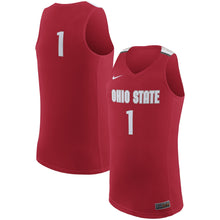 Load image into Gallery viewer, Men's Nike Gray/Scarlet Ohio State Buckeyes College Replica Basketball Jersey