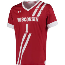 Load image into Gallery viewer, Men's Under Armour #1 Red Wisconsin Badgers Replica Performance Soccer Jersey