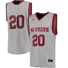 Load image into Gallery viewer, Men's Adidas Gray NC State Wolfpack Replica Basketball Jersey