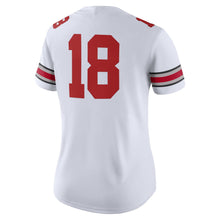 Load image into Gallery viewer, Women's Nike #18 White/Scarlet Ohio State Buckeyes Game Jersey