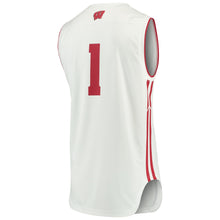 Load image into Gallery viewer, Men's Under Armour White #1 Wisconsin Badgers Replica Basketball Jersey