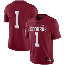 Load image into Gallery viewer, Men's Jordan Brand #1 Crimson Oklahoma Sooners Limited Jersey